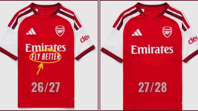 Arsenal Shirt Sponsor Change with Emirates Drops Fly Better Logo From 2027