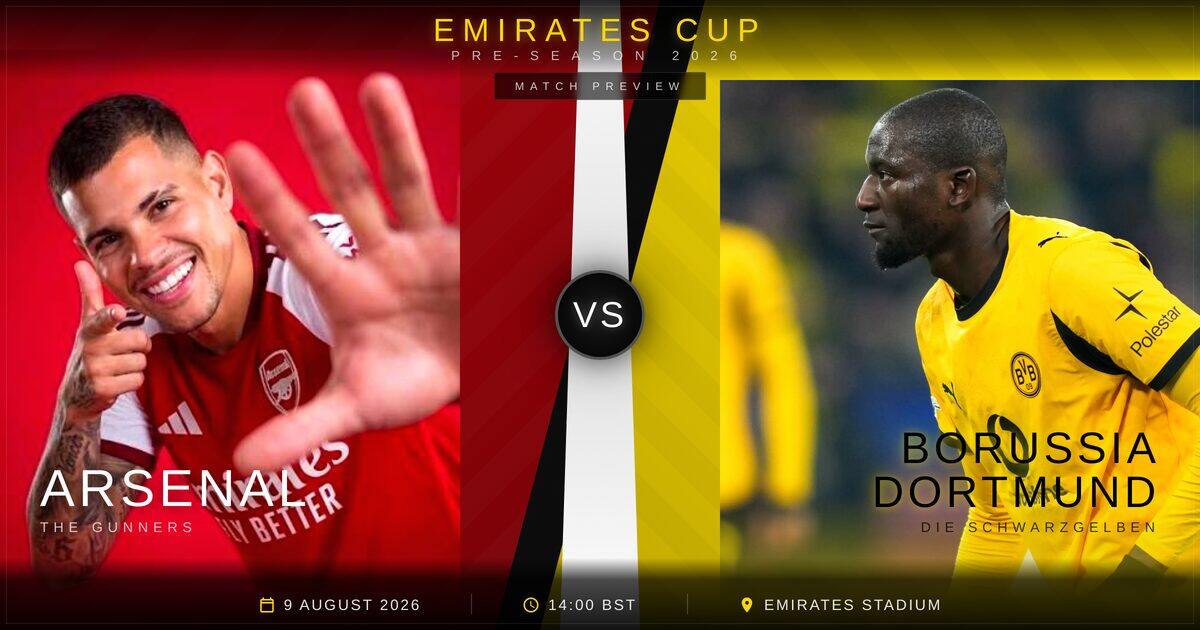 Arsenal Host Borussia Dortmund in Emirates Cup 2026