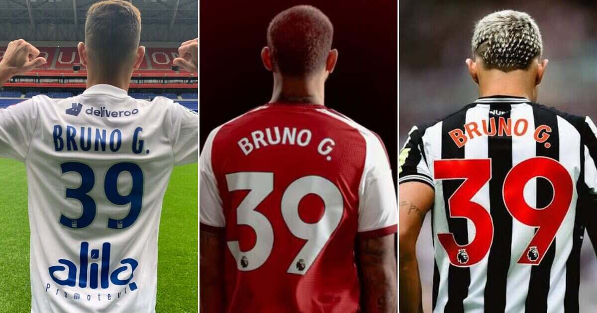 Why does Bruno Guimaraes wear the number 39?