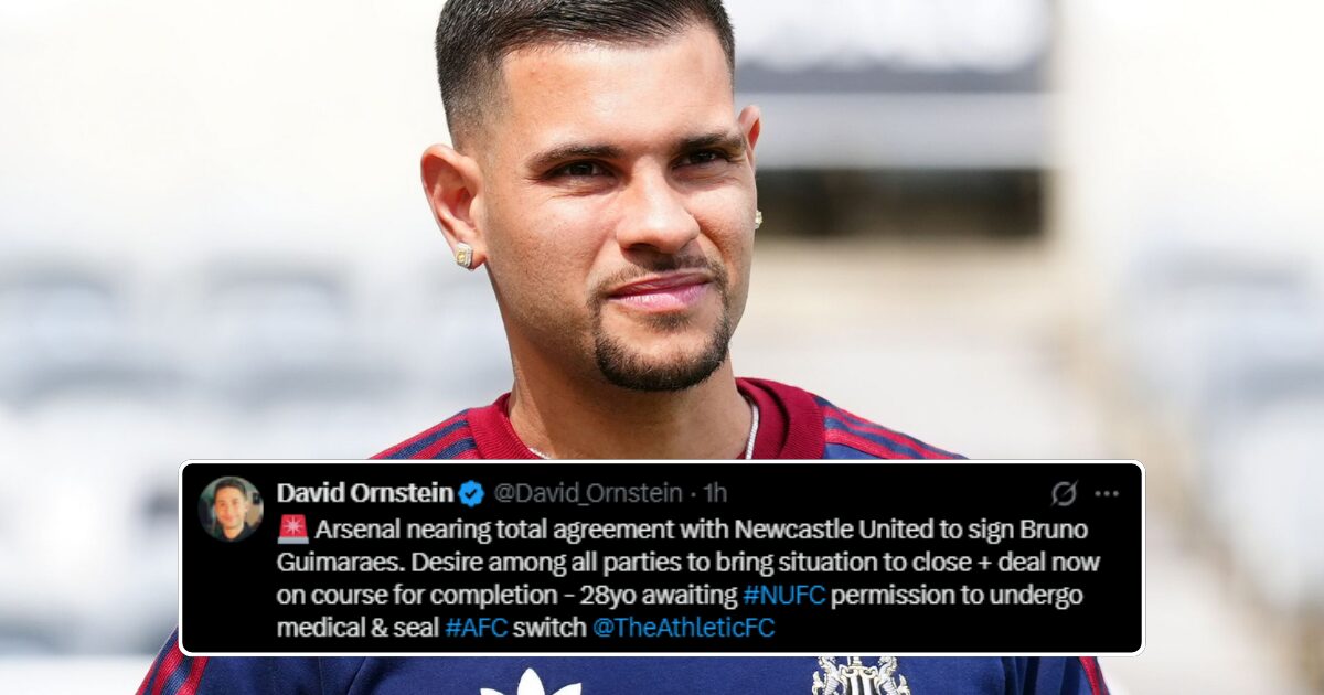 David Ornstein says Arsenal and Newcastle Closing In on Bruno Guimaraes Transfer Agreement