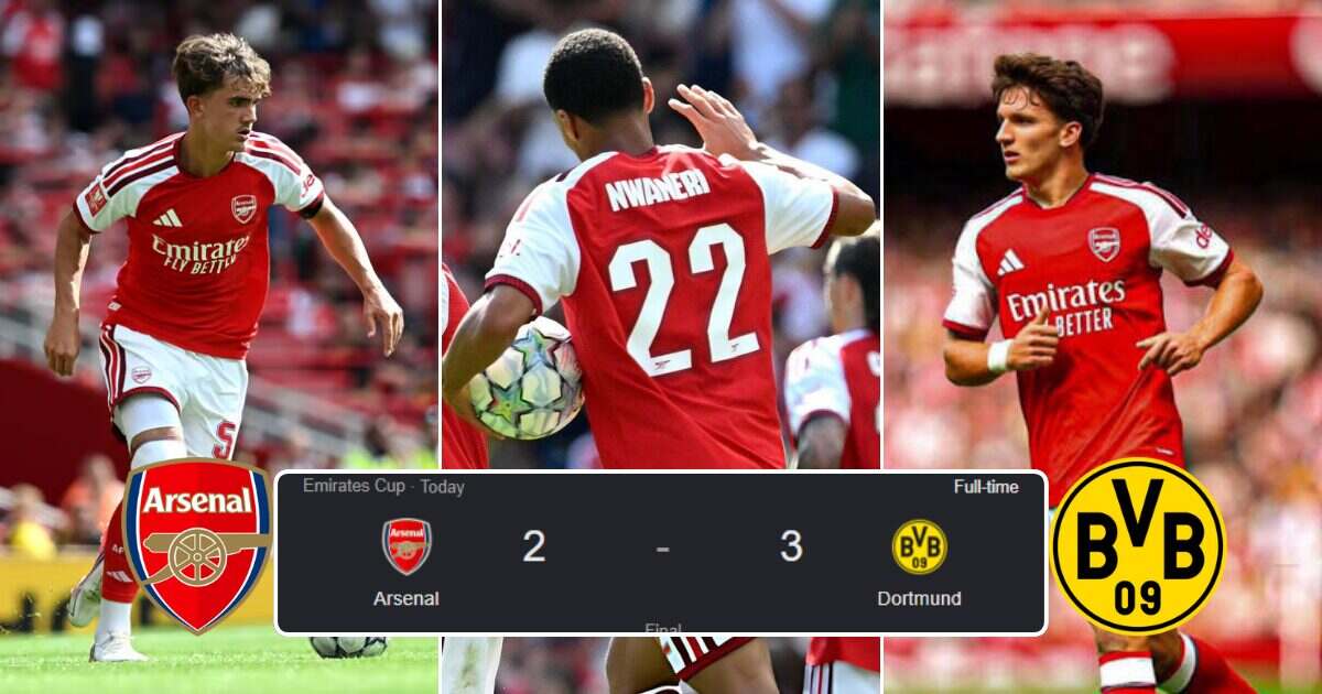 Tzolis Superb, Nwaneri Scores as Arsenal Lose 3-2 to Borussia Dortmund